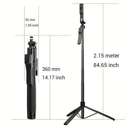 360° Rotating Pan-Tilt Selfie Stick Tripod